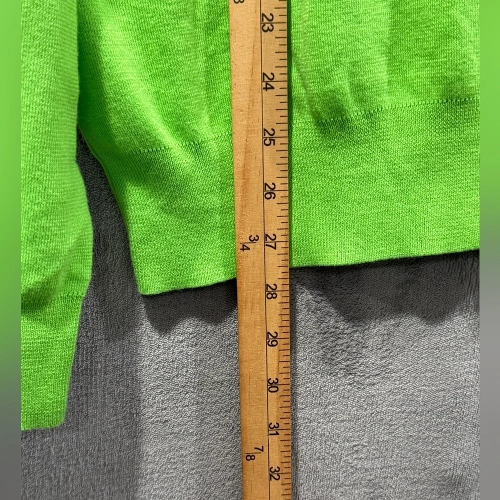 Polo Ralph Lauren Mens Large V-Neck Green Sweater  Pony 100% Pima Cotton NWOT